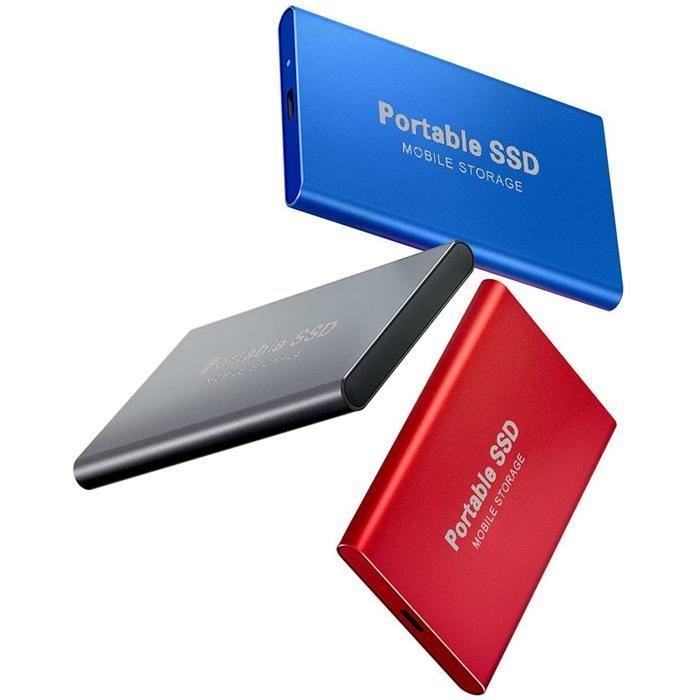 Disco rigido esterno SSD USB 3.1, 4TB-2TB-1TB-500GB ad alta velocità per Windows XP, disco rigido esterno SSD portatile, nero 4TB
