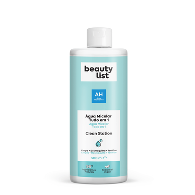 Beauty List Clean AH Micellar Water Alt-i-1 Rensende Micellar Water med hyaluronsyre 500 ml 500 ml