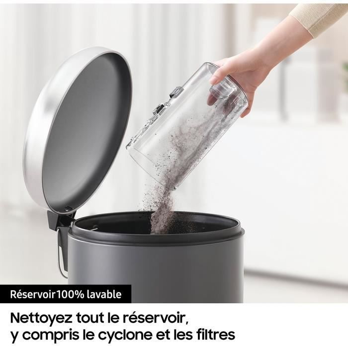 SAMSUNG VS15A6031R4 Jet 60 Turbo - Draadloze steelstofzuiger - 150 AW - Multicyclonische zuigkracht - HEPA-filtratie - Gebruiksduur van 40 min.