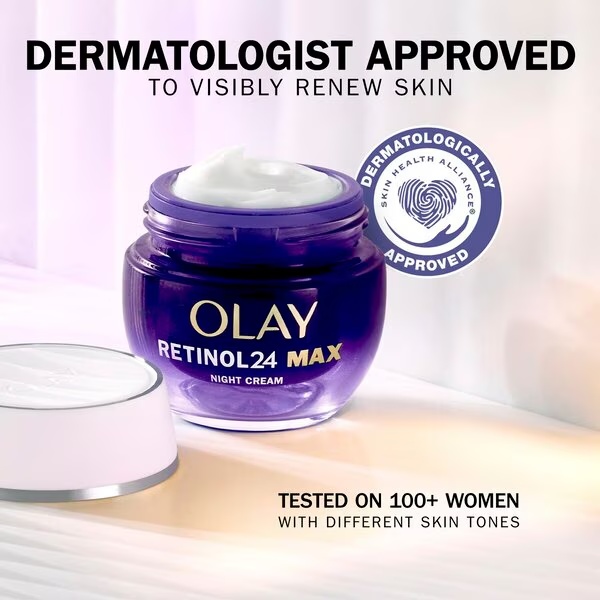 „Olay Retinol24 MAX“ drėkinamasis naktinis kremas<br>50 ml – visiems odos tipams