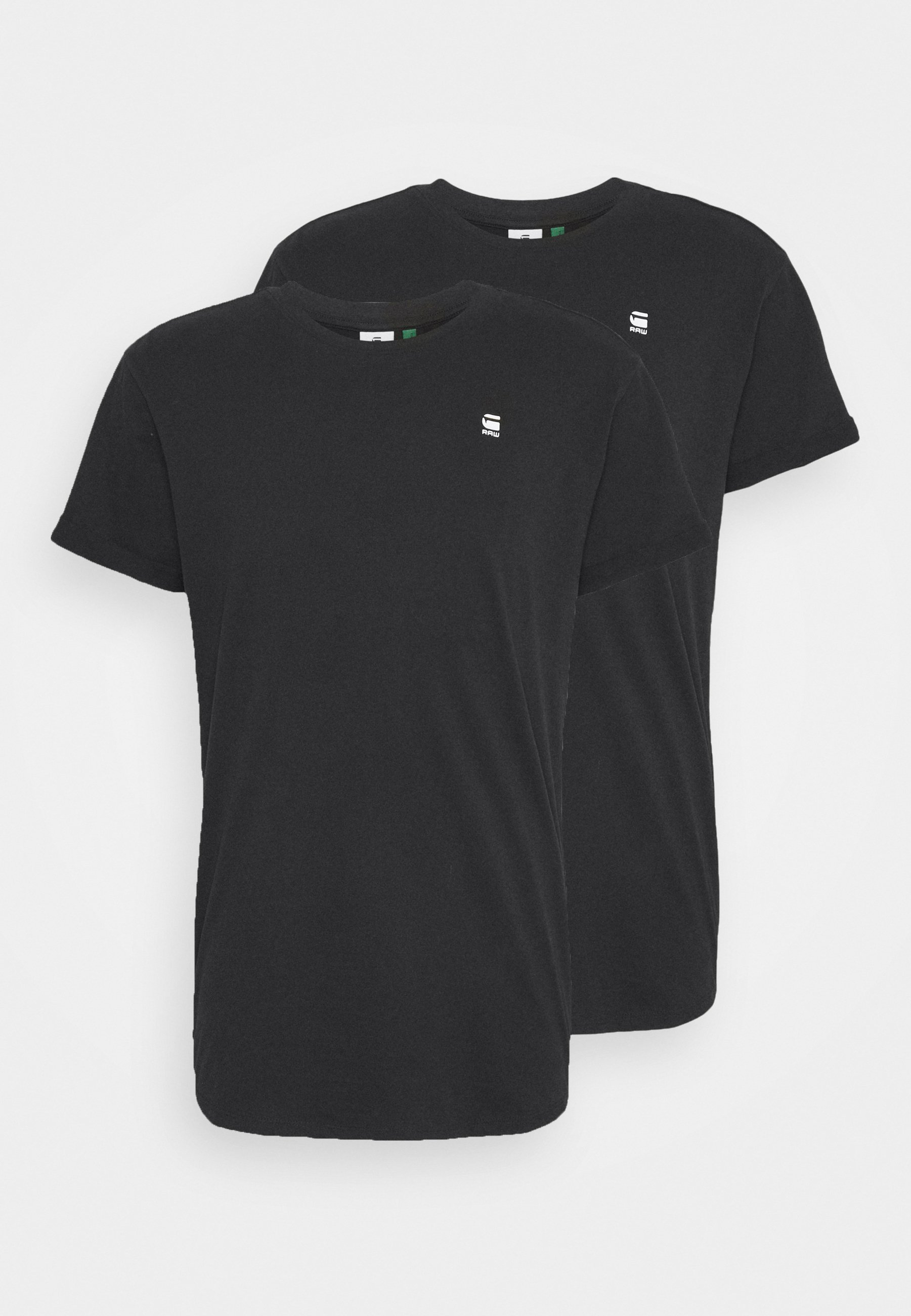 G-STAR LASH 2 PACK - Paprasti marškinėliai - juodi