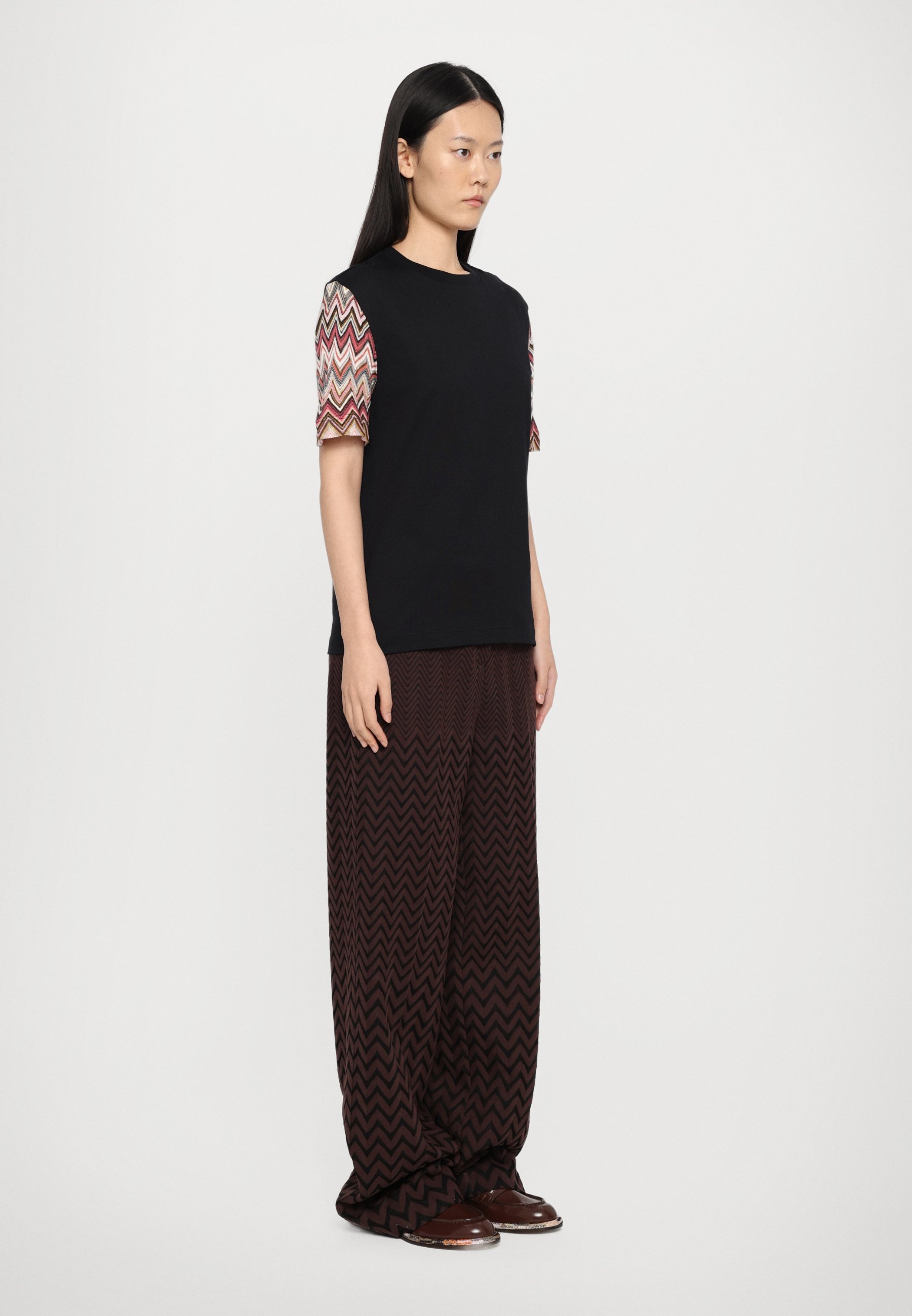 Missoni T-shirt met korte mouwen en print - zwart/rood/roze