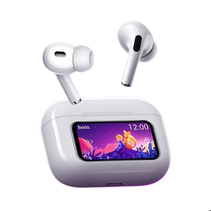 Bluetooth Sport Headphones with ANC, LED Touchscreen, 24H Battery Life, IPX5 Waterproof, Drop-Resistant, Stereo Bass, iOS/Android Compatible, White