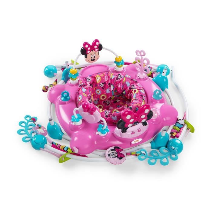 Girello per neonati di Minnie Mouse con area giochi saltellante - Rosa - Luci e suoni - DISNEY BABY