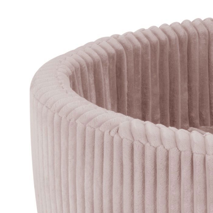 Piscina de bolas redonda MISIOO para bebés y niños, pana gruesa, rosa, 90x30 cm, 200 bolas: rosa/dorado/blanco perla