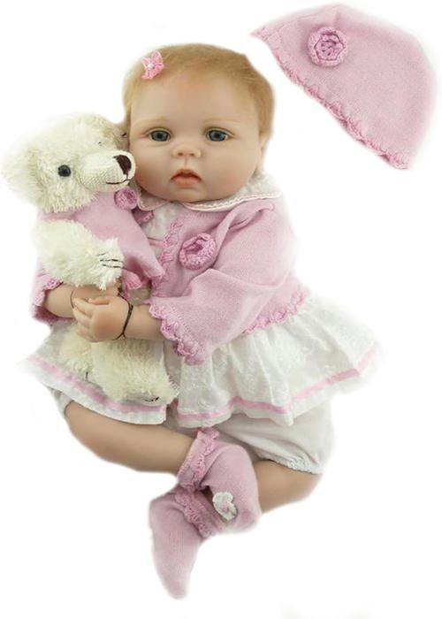 Reborn Doll - No Name - 55 cm - Silicone Vinyl - Realistic - Birthday Gift
