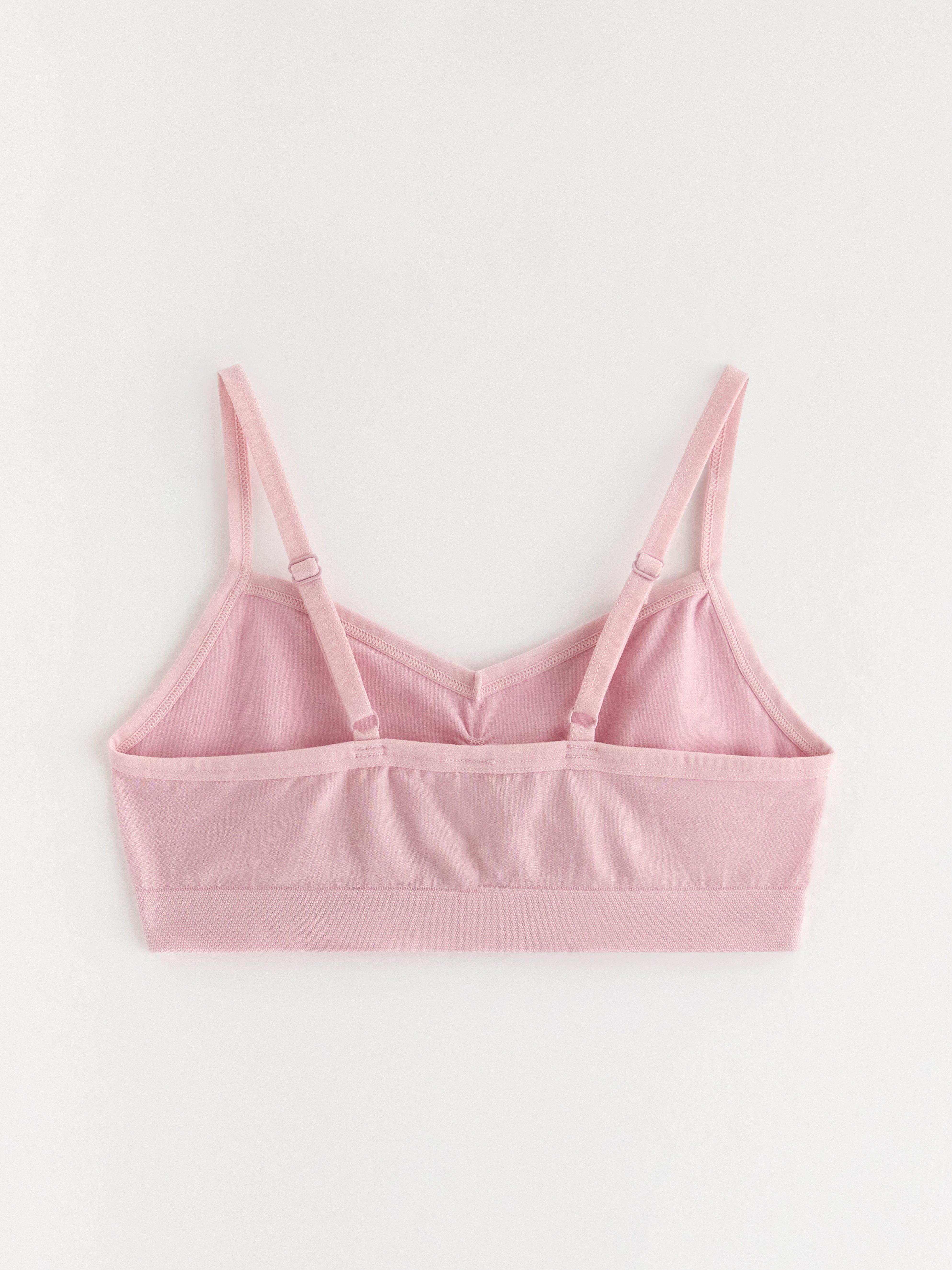 Bezešvý crop top v dusto růžové barvě