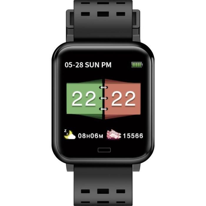 Slimme armband - JAYTECH - BT36G - Zwart - Synthetisch - Gesp