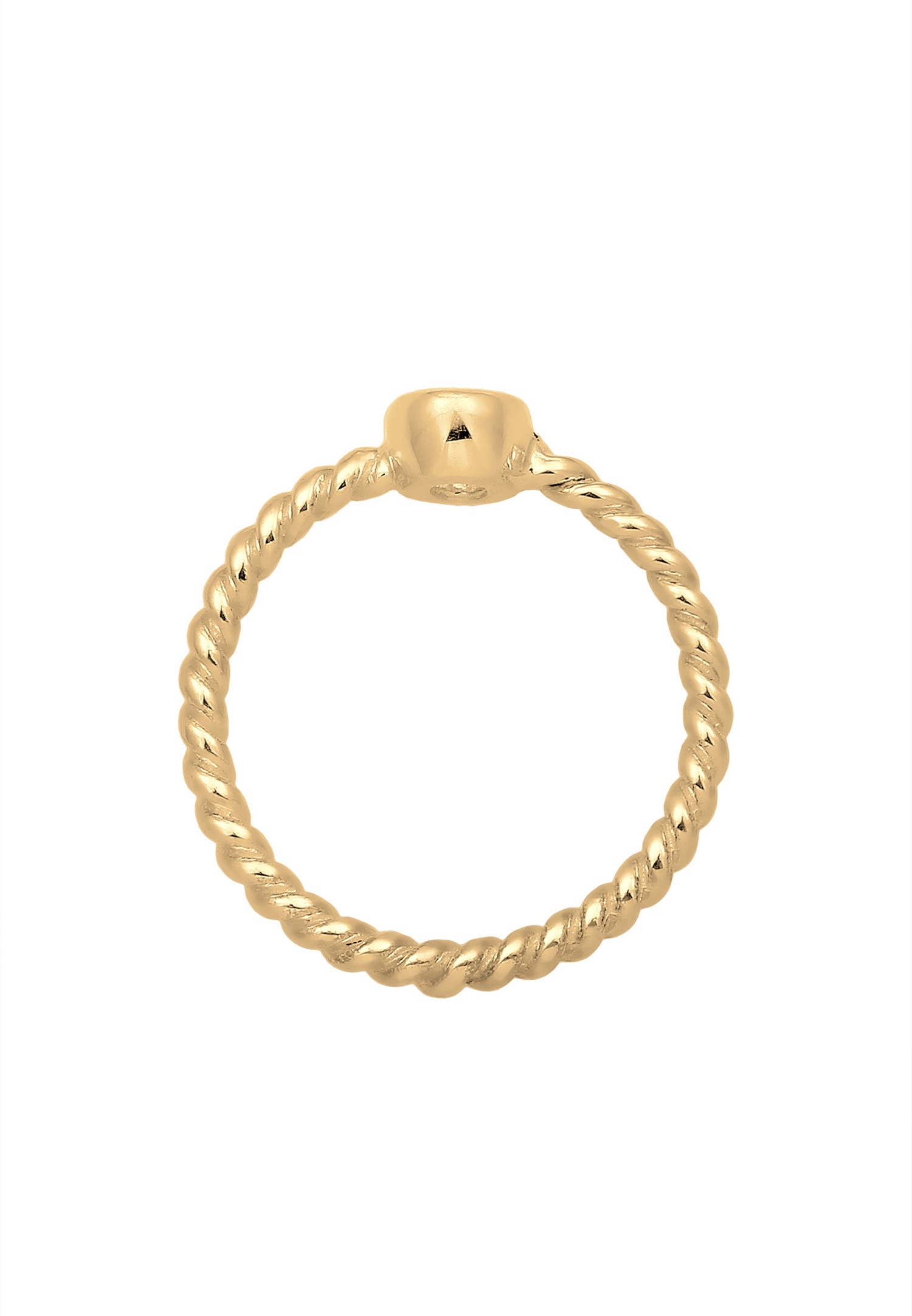 Elli PREMIUM Elli PREMIUM Bague Femmes Bande Fiançailles Torsadée avec Topaze pierres précieuses en argent sterling 925 plaqué or