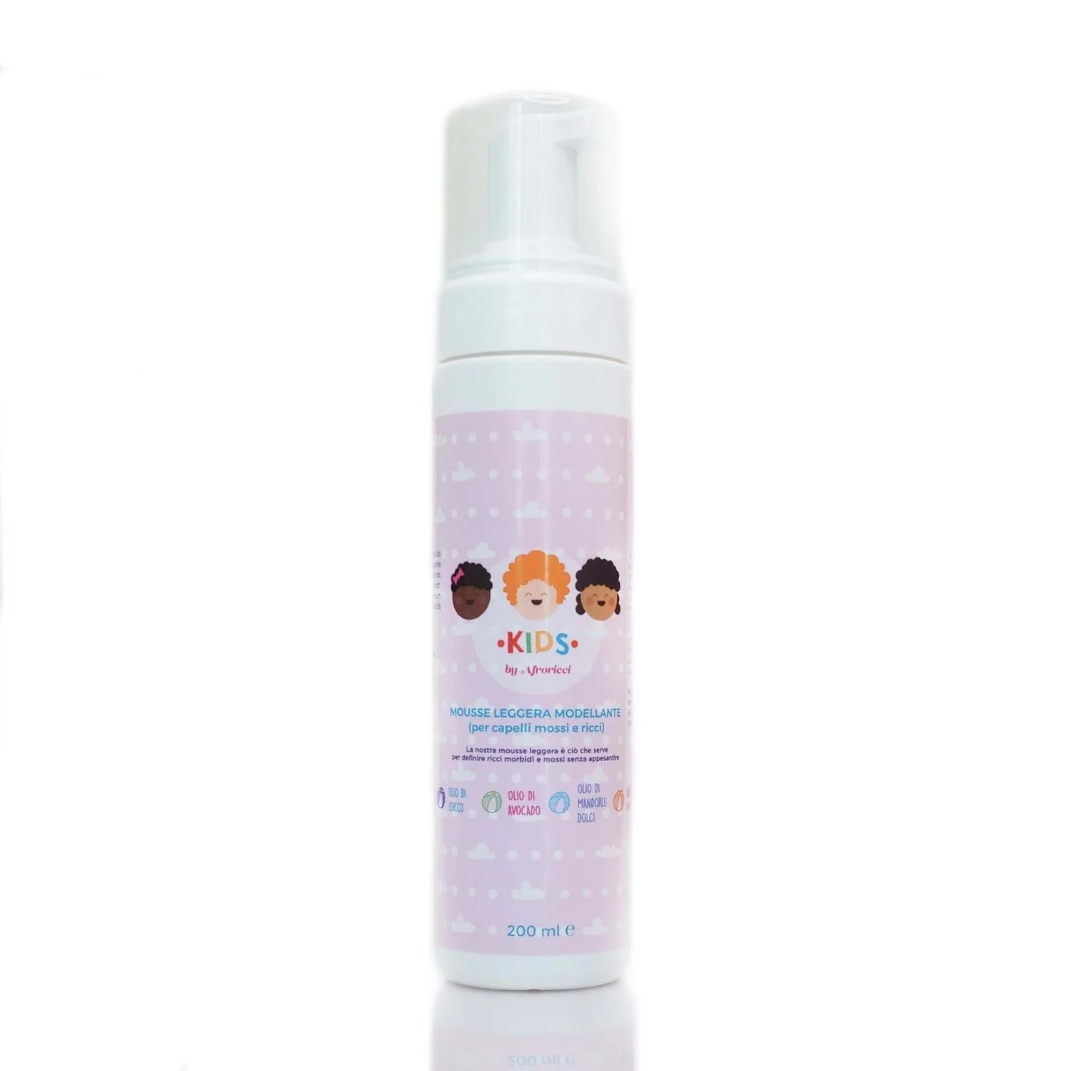 Kids Mousse Leggera Modellante Per Capelli Mossi e Ricci - Mousse Ricci, Prodotti per Bambini
