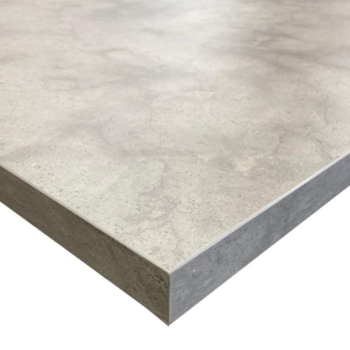 HPL-laminatbordplade, naturstenslook, 3000 x 650 x 38 mm, FSC-certificeret - FORESTEA Signature-serien. Mål: 3000 mm x 650 mm x