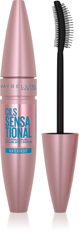 MAYBELLINE NEW YORK Lash Sensational wasserfeste Mascara, die die Wimpern verlängert, schwungvoll formt und ihnen Volumen verleiht