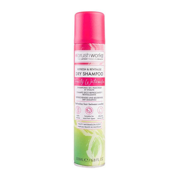 Șampon uscat Brushworks Refresh & Revitalise cu pepene verde fructat - 200 ml