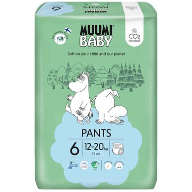 Muumi Pantalón Pañal Muumi 12-20 Kg Talla 6 36 unidades 36 unidades