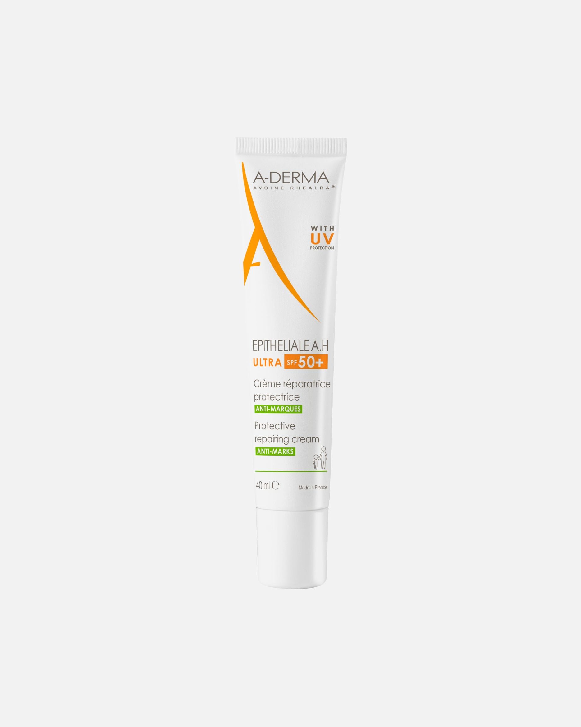 A-DERMA Epitheliale AH Ultra SPF50+ zaštitna i obnavljajuća krema za lice - 40 ml