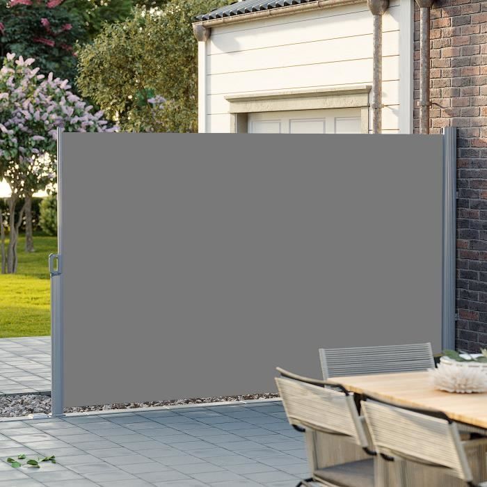 Tenda laterale retrattile SONGMICS 3,5 x 2 m - Schermo per la privacy per balcone, patio, terrazzo e giardino