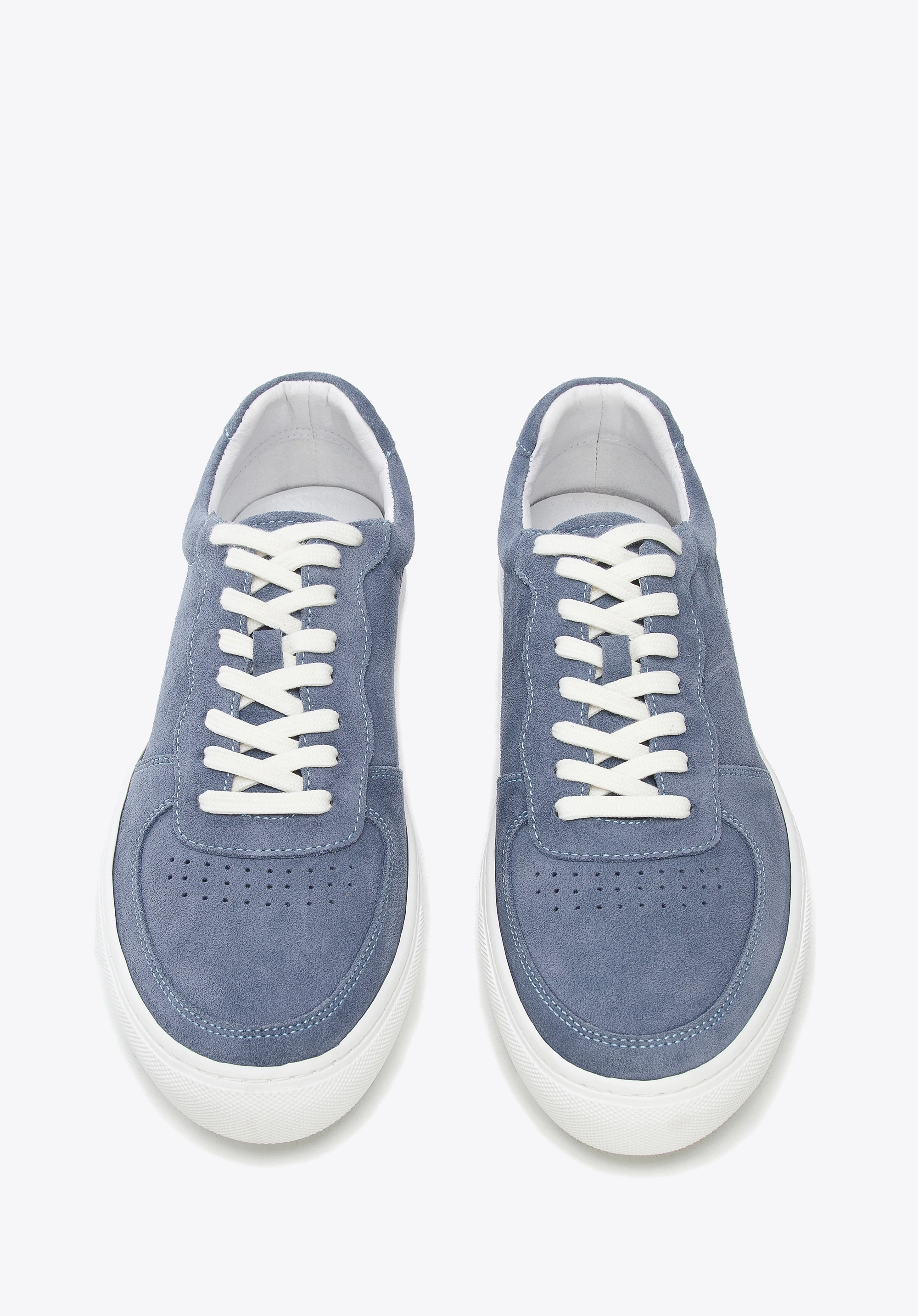 Męskie sneakersy zamszowe klasyczne niebieskie