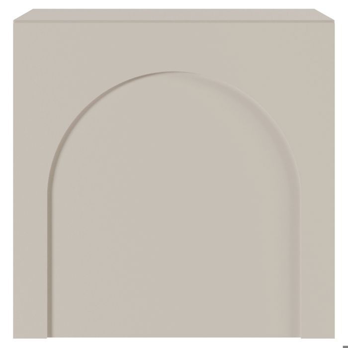Mesita de noche con recorte en forma de arco - ARKADIA - 50 cm - gris cachemir