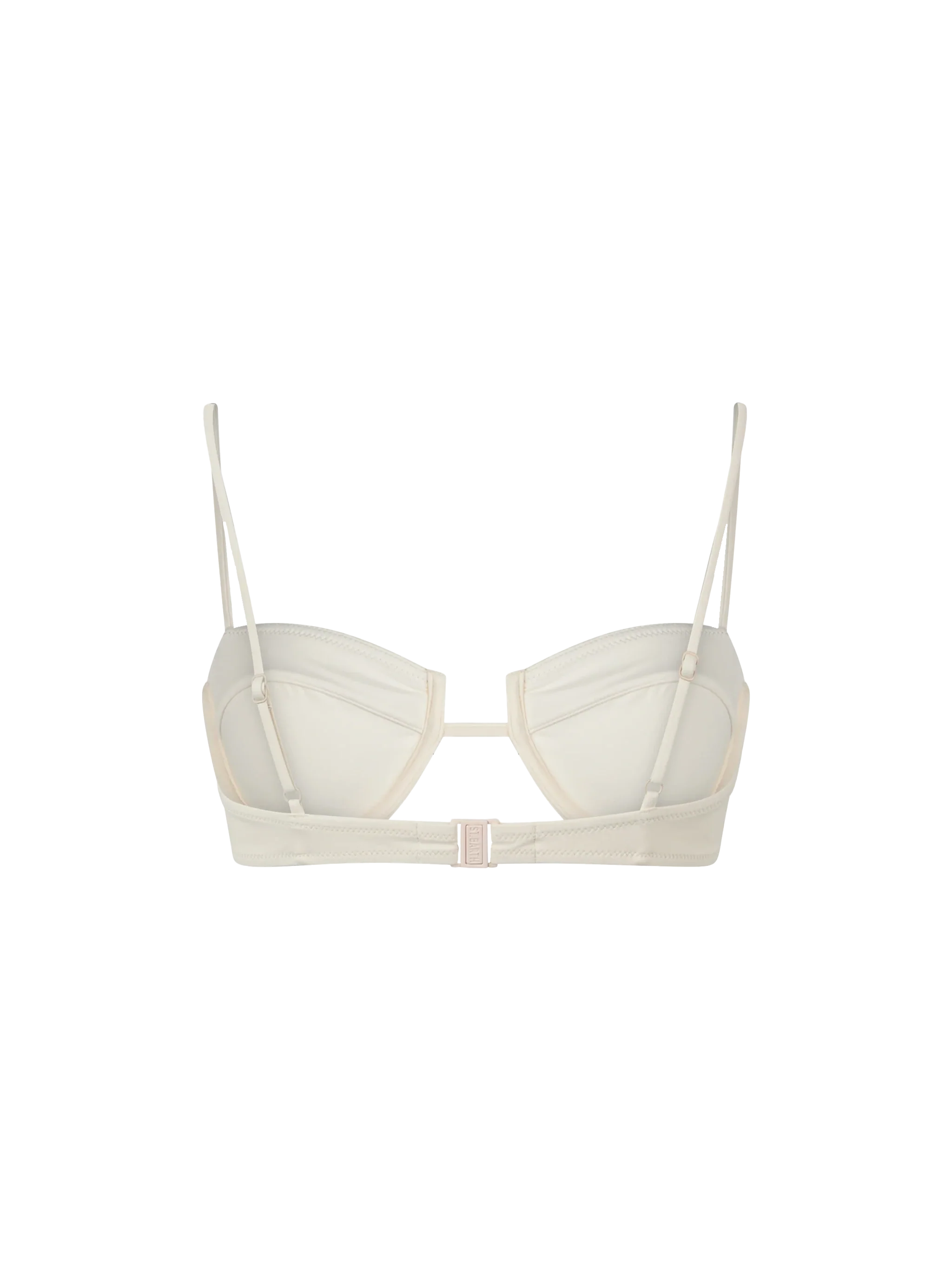 Top tipo bralette con aros color crema Salina