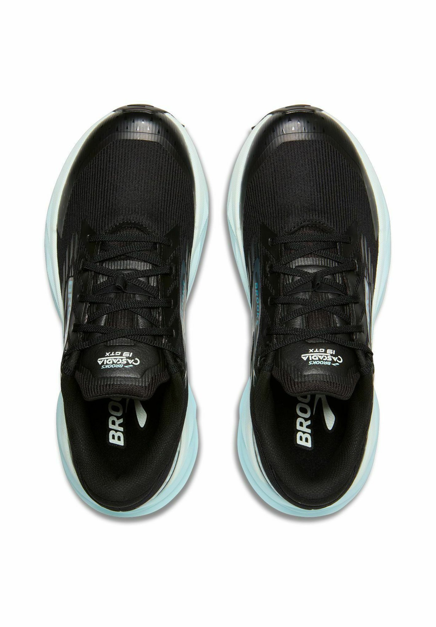 Brooks CASCADIA 19 GTX - Trailrunning schoenen - zwart ebbenhout blauwe bloem