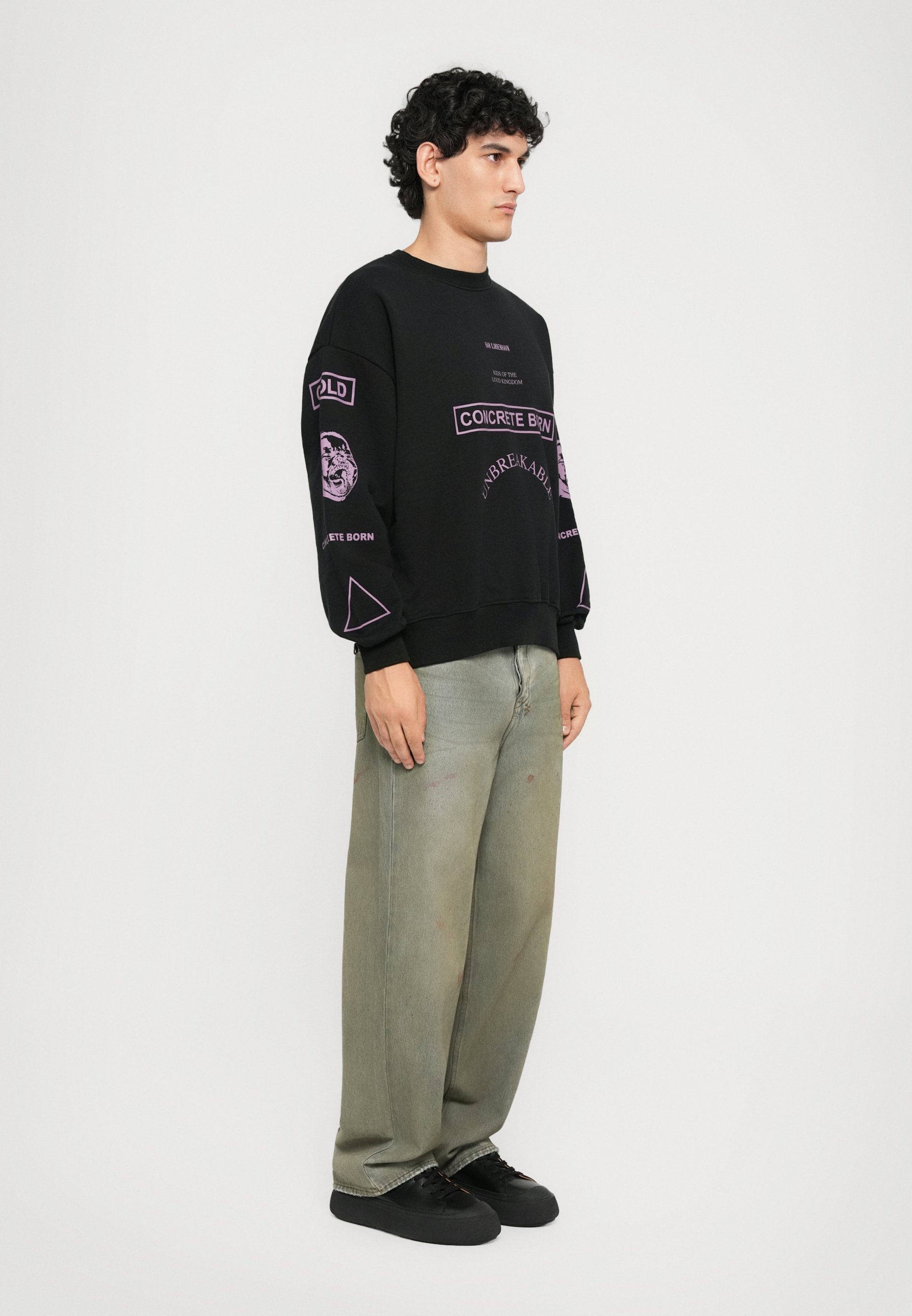 Han Kjøbenhavn T-shirt met ronde hals en grafische print - Sweatshirt - zwart