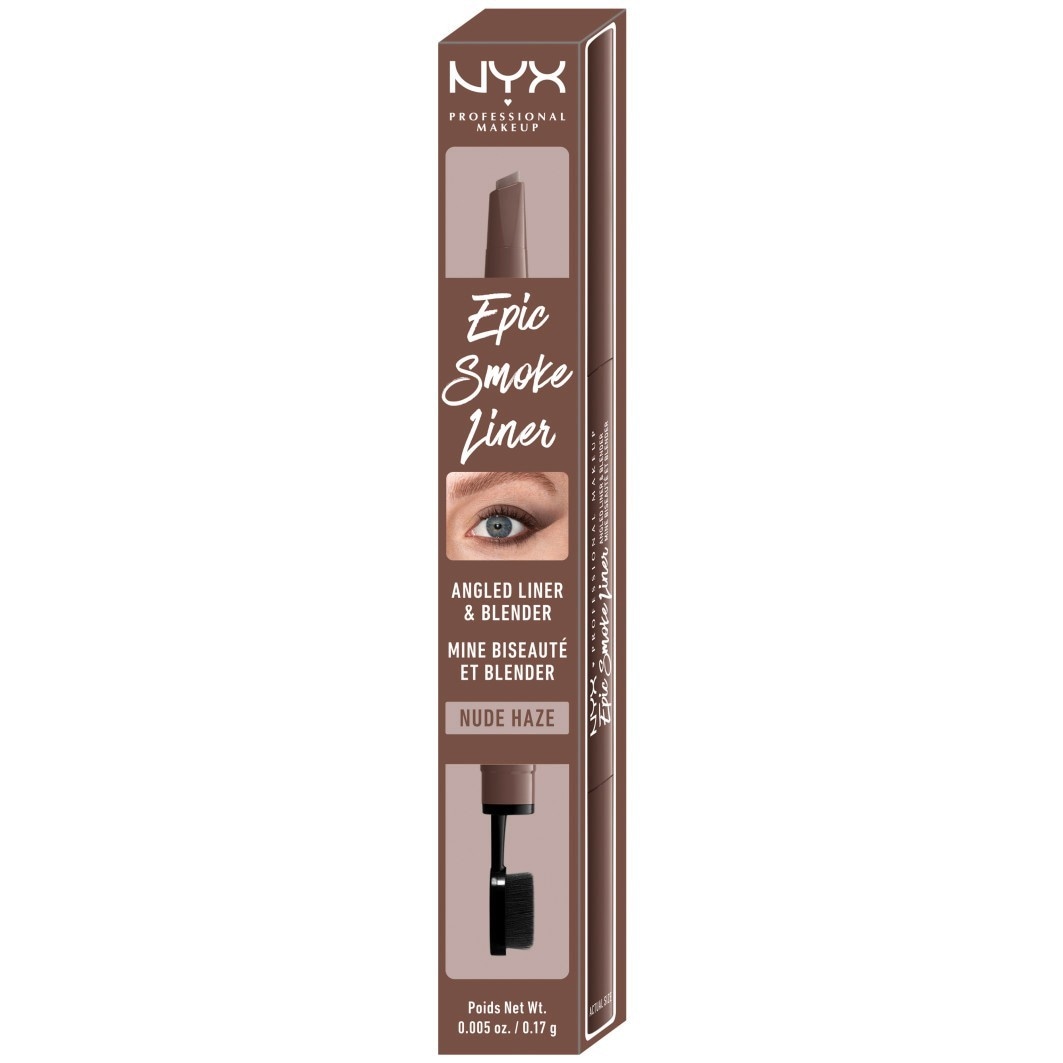 Eyeliner NYX Professional Makeup Epic Smoke Liner, con punta angolata e sfumatore – 0,2 g