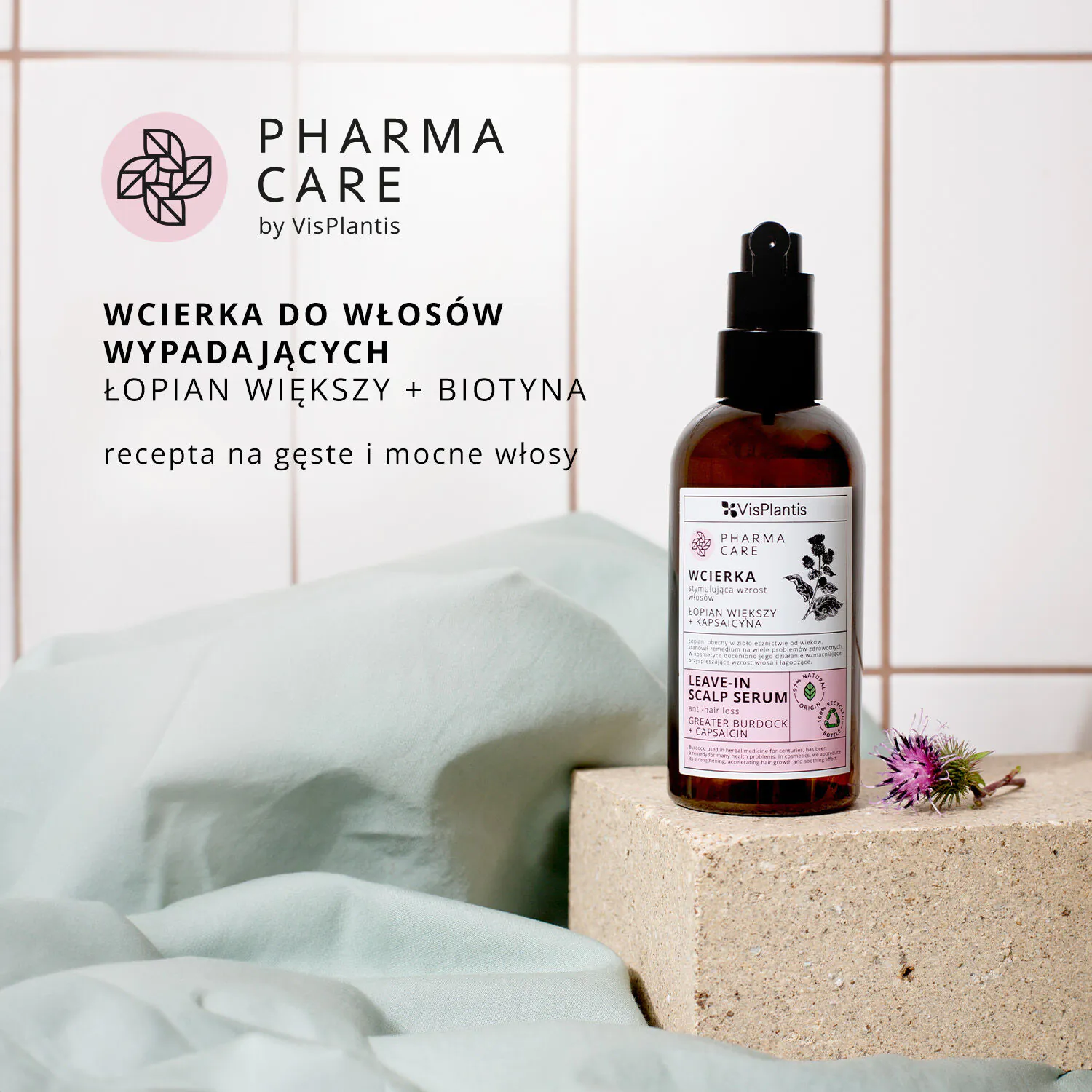 Vis Plantis Pharma Care Wcierka stymulująca wzrost włosów łopian+kapsaicyna