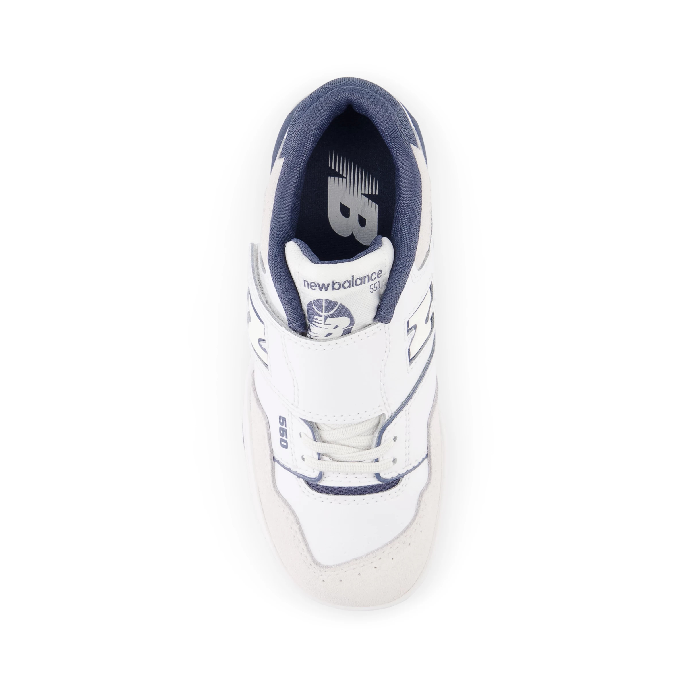 550 Bungee Lace with Top Strap White con vintage indigo