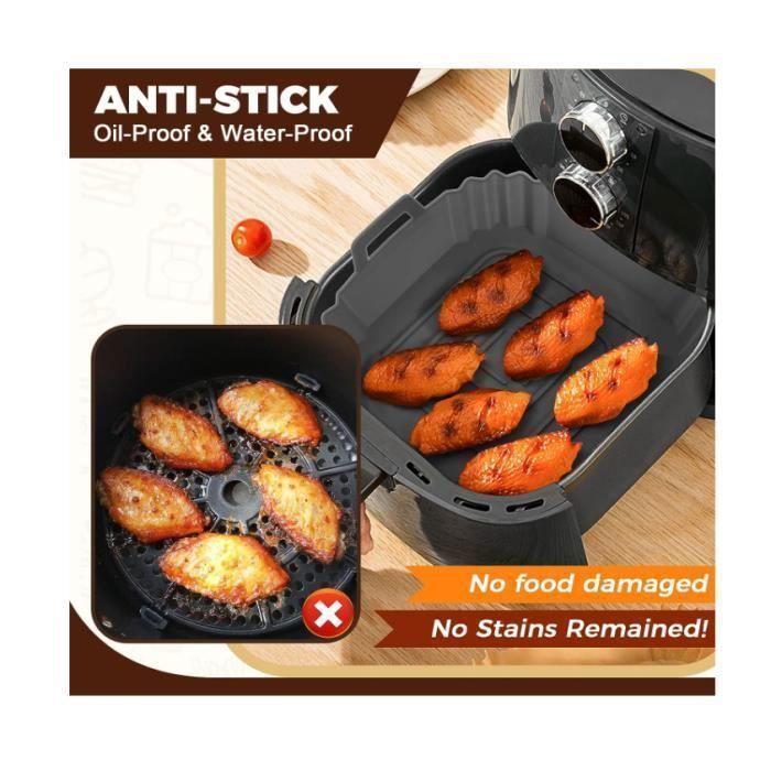 3-piece silicone air fryer mold - reusable, oven and microwave safe