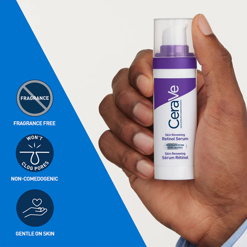 CeraVe Skin Renewing Retinol Serum: sérum antirrugas com retinol que renova a barreira protetora da pele.