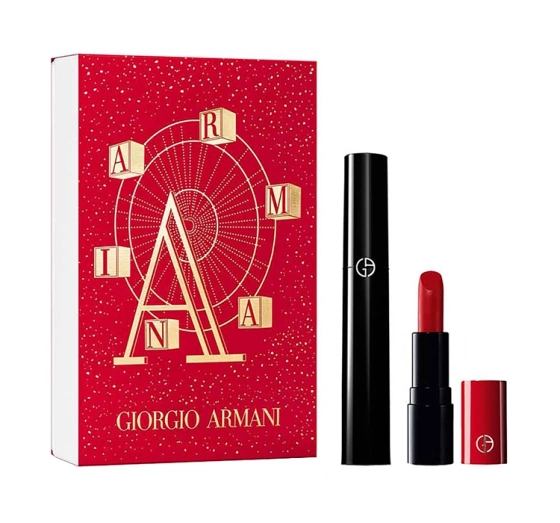 Giorgio Armani Eyes To Kill set tusz do rzęs 10ml   pomadka 1,4g