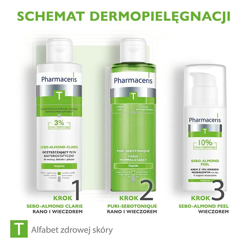 Pharmaceris T Sebo-Almond Peel Krem na noc z 10% kwasem migdałowym
