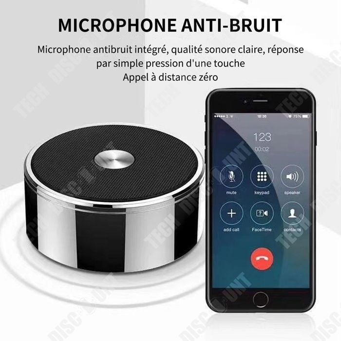Draagbare IPX3 waterdichte Bluetooth-luidspreker - Bluetooth 5.0, 6 uur speeltijd, 600 mAh batterij, zwart