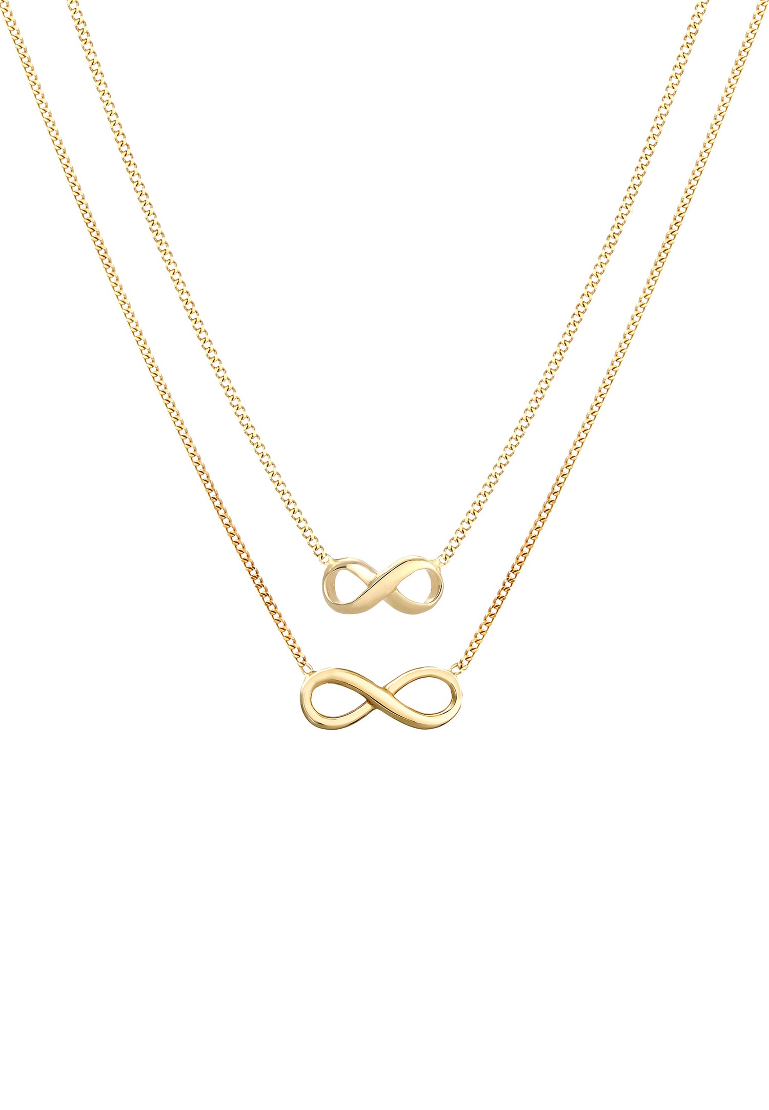 Elli Symbole Infini Amour Mére Enfant Ensemble Collier Femme - (925/1000) Argent