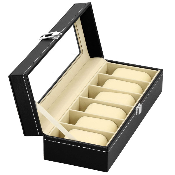 Szkatułka na zegarki 30x11x8 cm  organizer z przegródkami