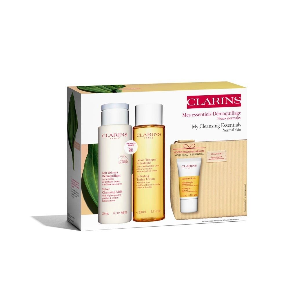 „Clarins“ veido priežiūros rinkinys: valomosios priemonės normaliai ir sausai odai – 1 vnt.