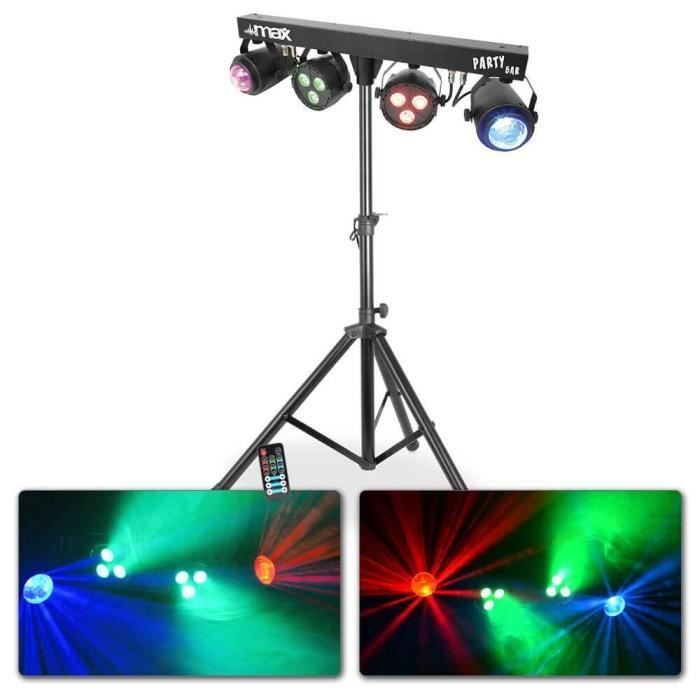Pacchetto DJ - SKYTEC - Altoparlante da 500W - Amplificatore 2x250W - Macchina del fumo - Mixer a 8 canali