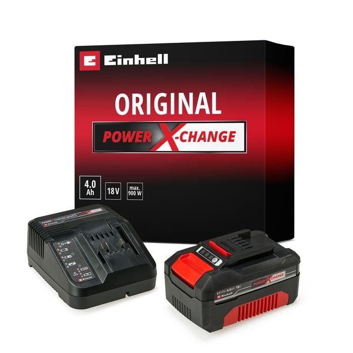 Einhell Starter Kit 4,0 Ah PXC (Lithium-Ion, 18V, 1 chargeur + 1 batterie 4,0 Ah)