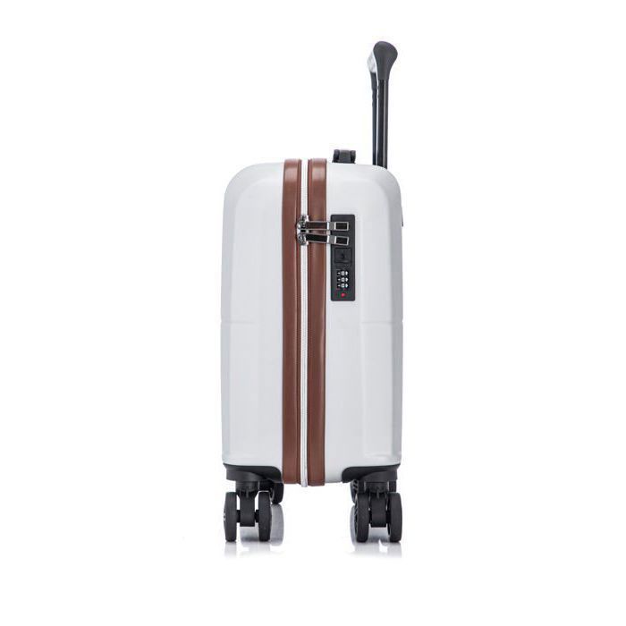 Valise Cabine - CELIMS FRANCE - Modèle 2025 - 45x36x20 cm - Cadenas à combinaison - Argent Sterling