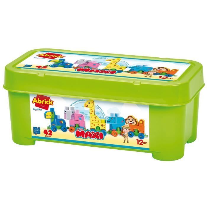 Tren de juguete Abrick Zoo - ECOIFFIER - THE MAXI 7840 - 42 piezas - A partir de 12 meses