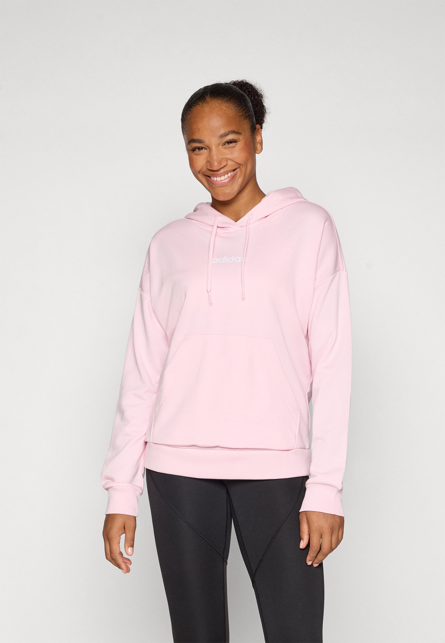 Sweat à capuche adidas Sportswear - rose transparent/blanc