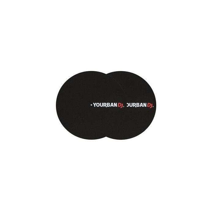 Pair of Yourban DJ YS 220 BL Black felt mats for turntables