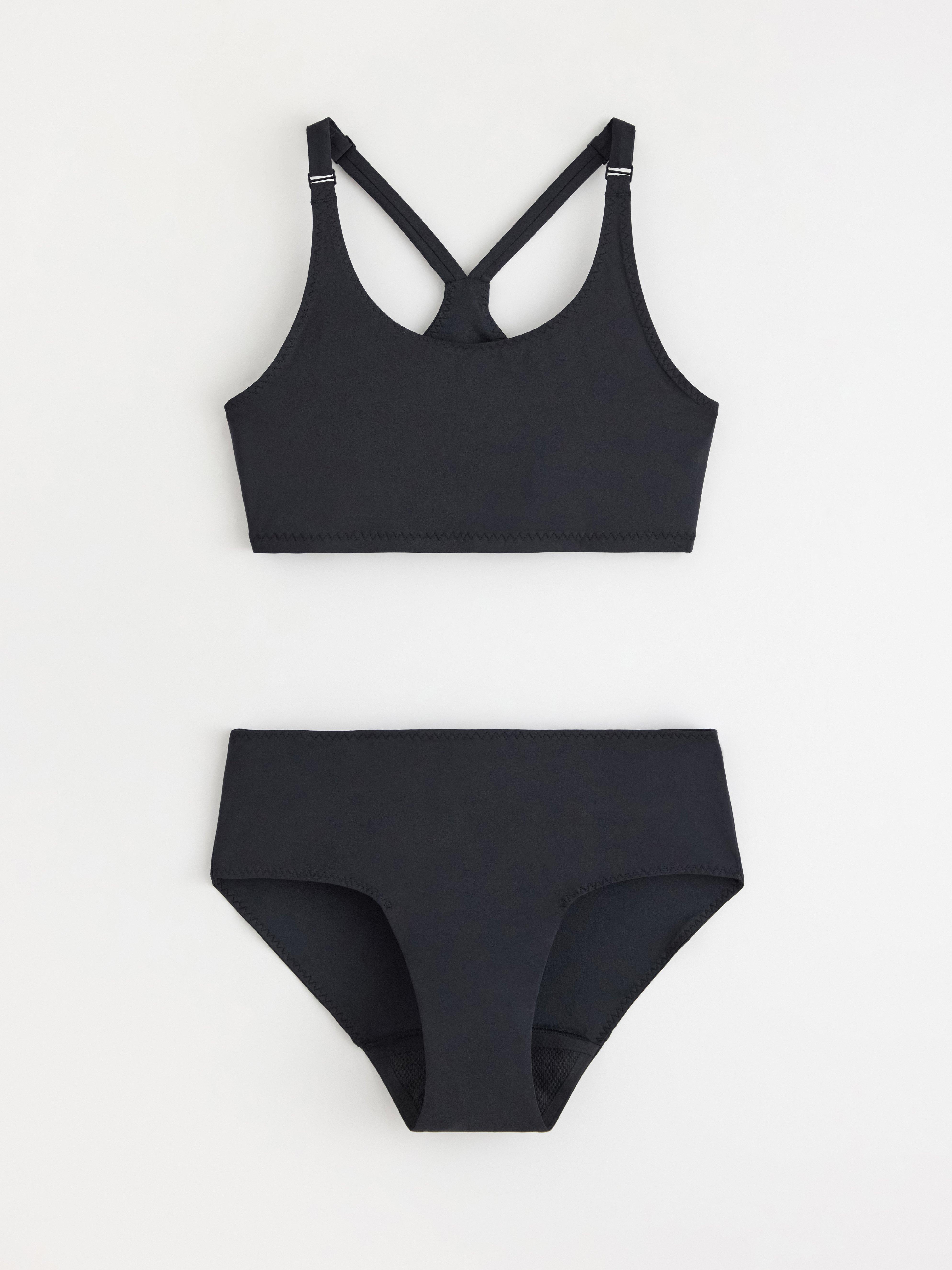 Bikiny s menstruační ochranou – teenagerské – Female Engineering Black