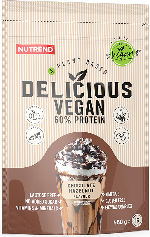 Suplemento alimentar Nutrend Delicious Vegan Protein, proteína vegana
