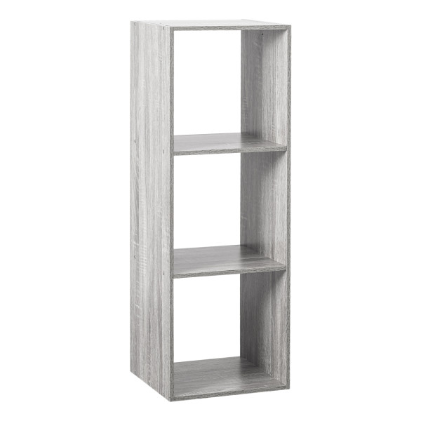 Szara Regał Biurowy 3-Poziomowy MDF LOFT 100,5 cm