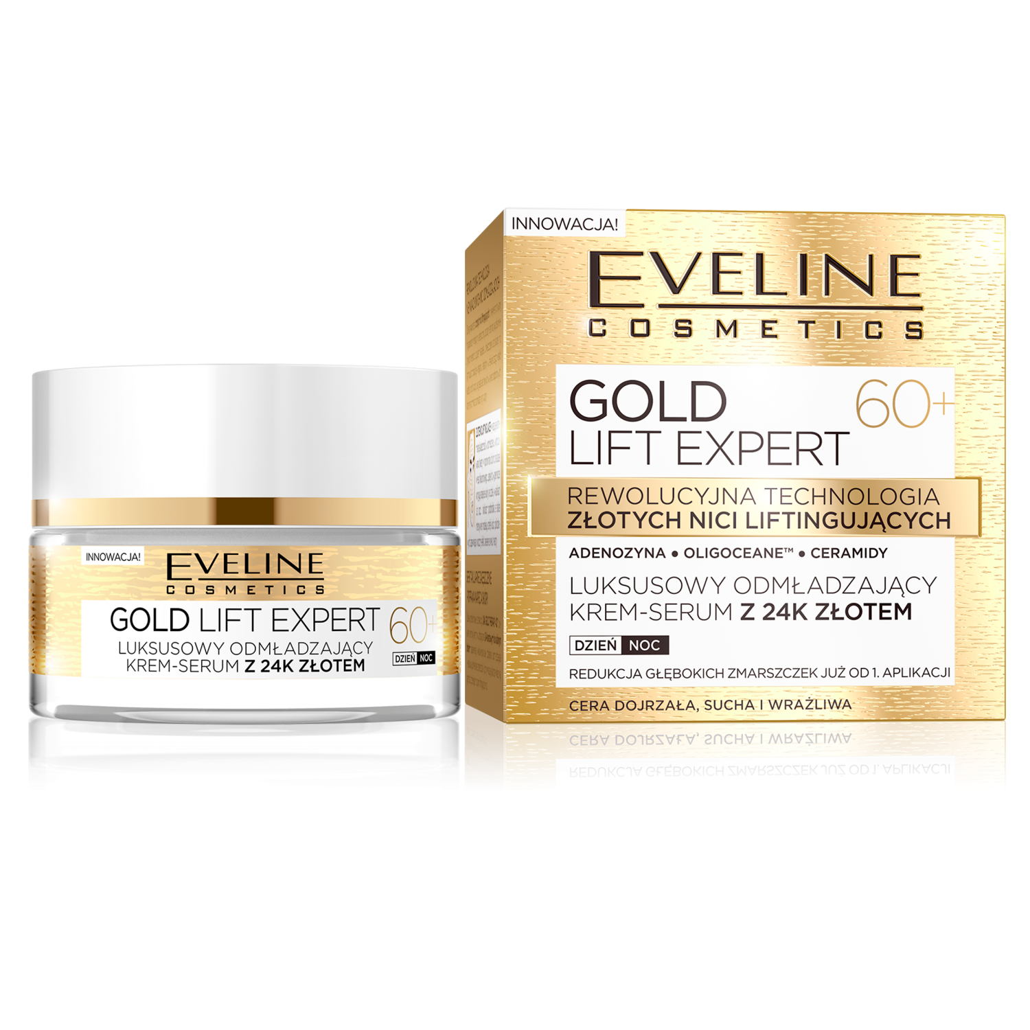 Eveline 60+ Dag- och Nattkräm 50ml Gold Lift Expert