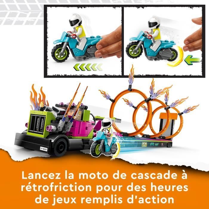 LEGO® City Stuntz 60357 Stuntuitdaging: Vuurringen, Motorspeelgoed met Vrachtwagen