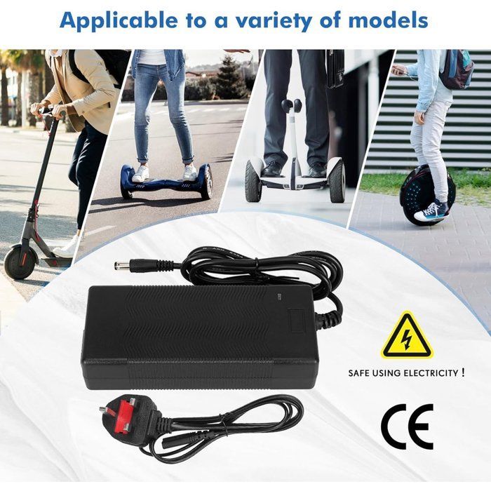 Chargeur pour trottinettes électriques - 36 V/42 V 2 A - 6 ports de charge - Compatible avec trottinettes électriques, hoverboards