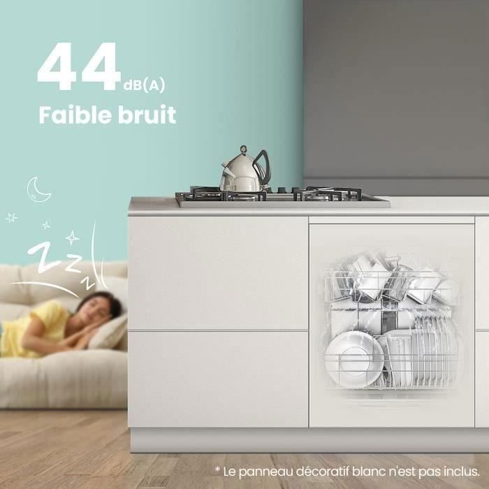 Comfee Built-in Dishwasher 60cm, 14 Place Settings, 44dB, 8 Programs, White - Energy Class D