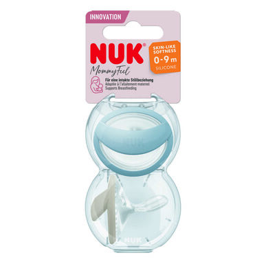 Nuk MommyFeel silikonitutti 0-9M sininen 2 kpl 2 kpl